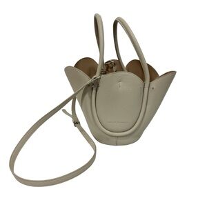MELIE BIANCO tulip bone recycled vegan top handle bag purse